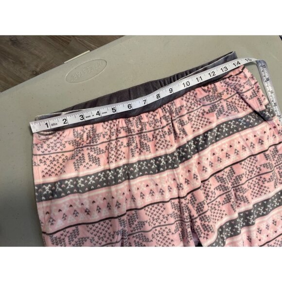 Kensie Pink Gray Cozy Soft Pull On Pajama Pants and Top Set Sz M - Picture 8 of 12